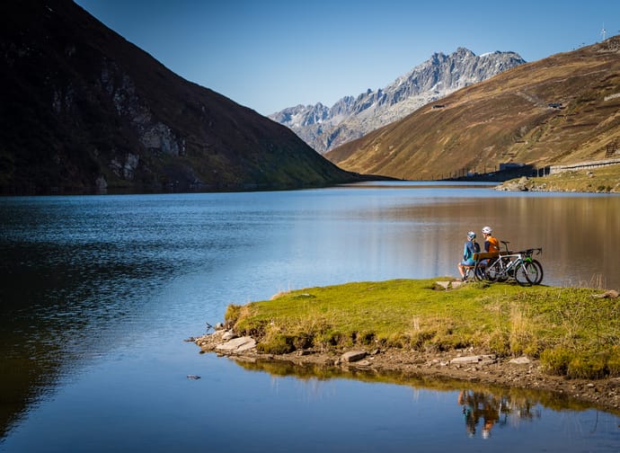 Oberalpsee, Pause mit dem Rennvelo