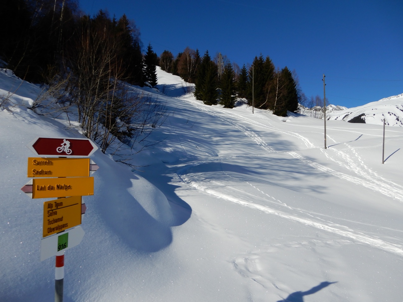 Sedrun - Tgom summit route