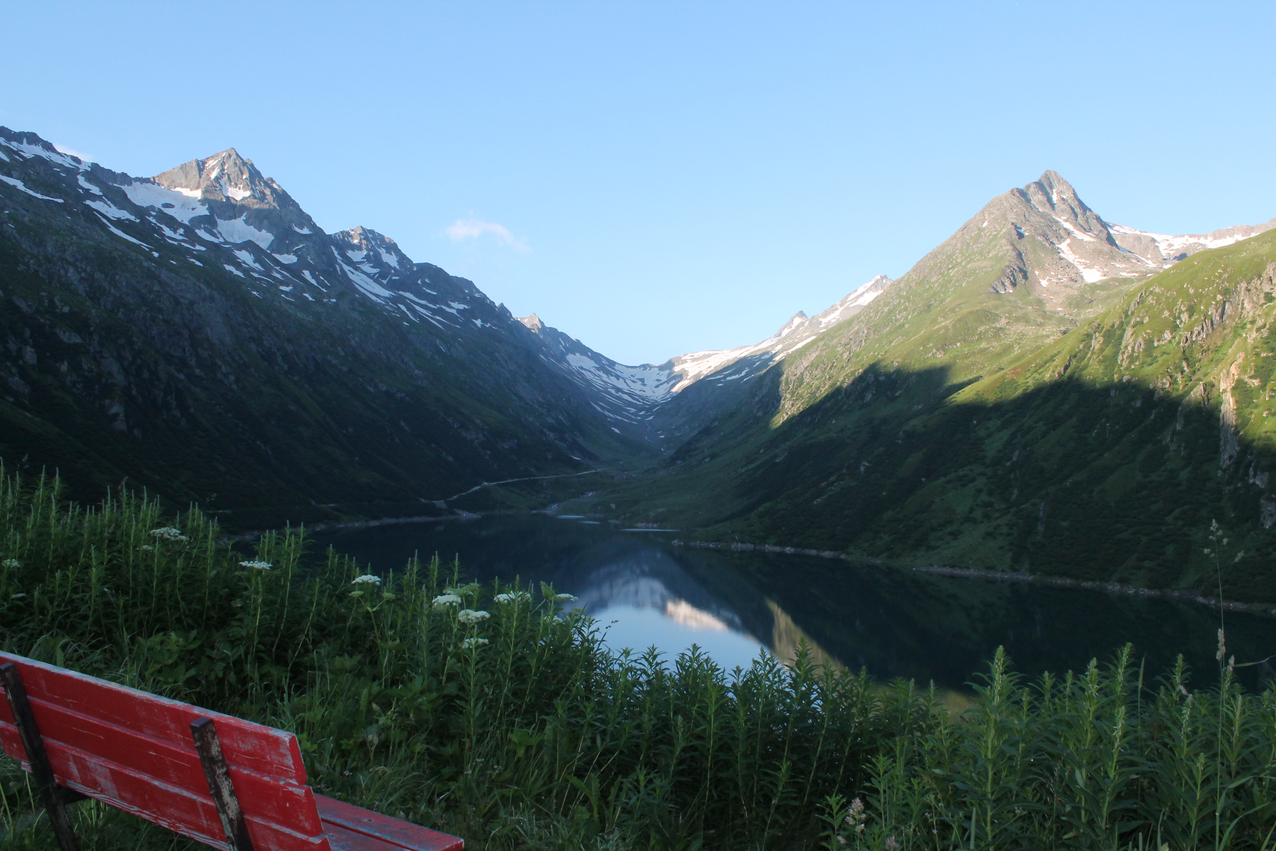 Mit Kinderwagen zum Stausee Nalps