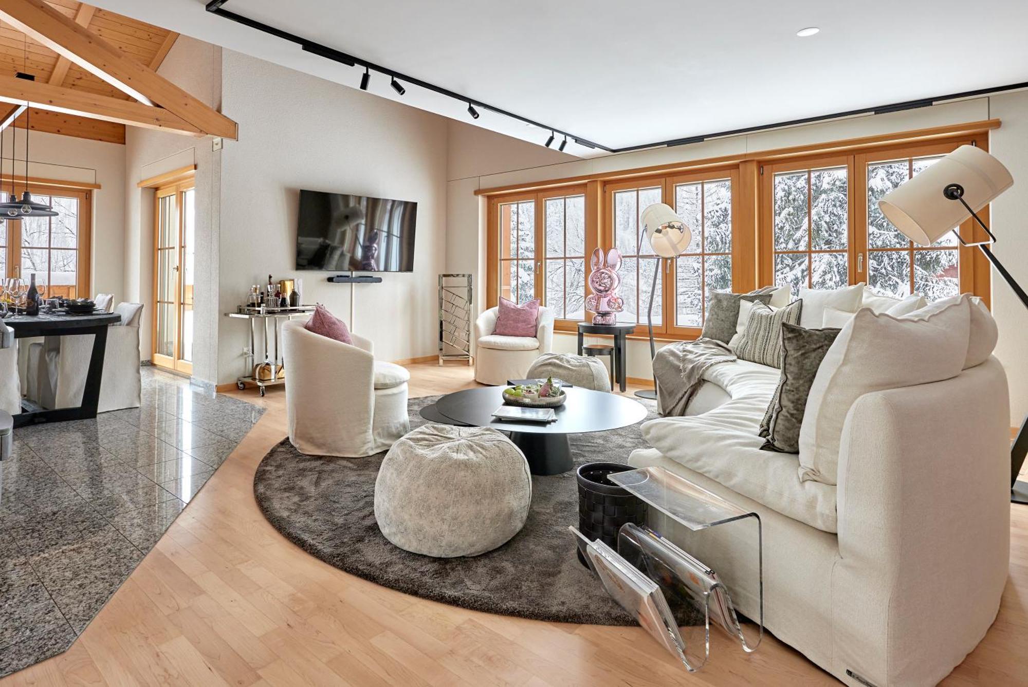 mys-Chalet Gütsch-Wohnzimmer