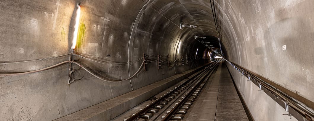 Albulatunnel Innenansicht Albulatunnel Innenansicht