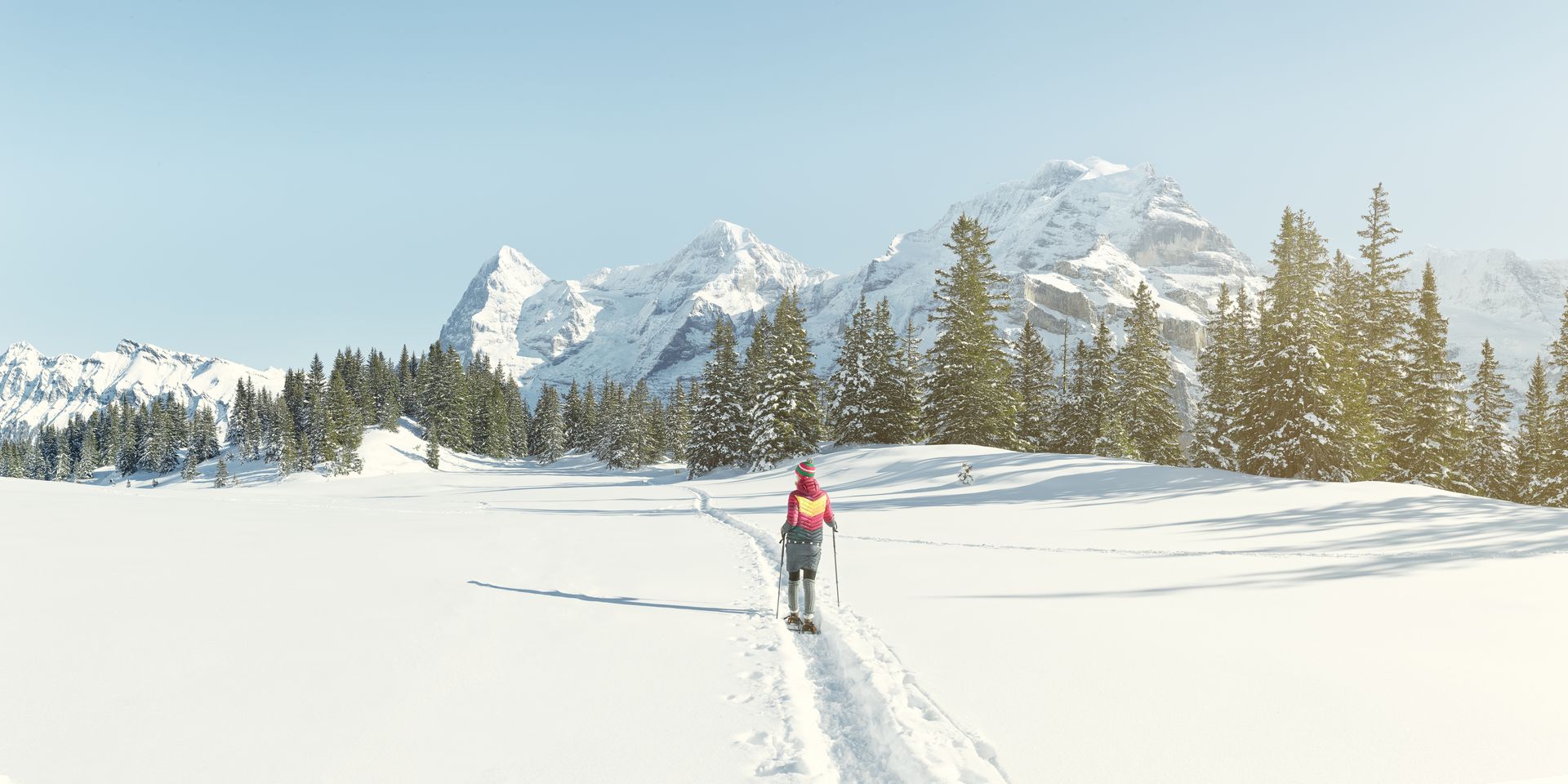 Snow shoe trail Mürren