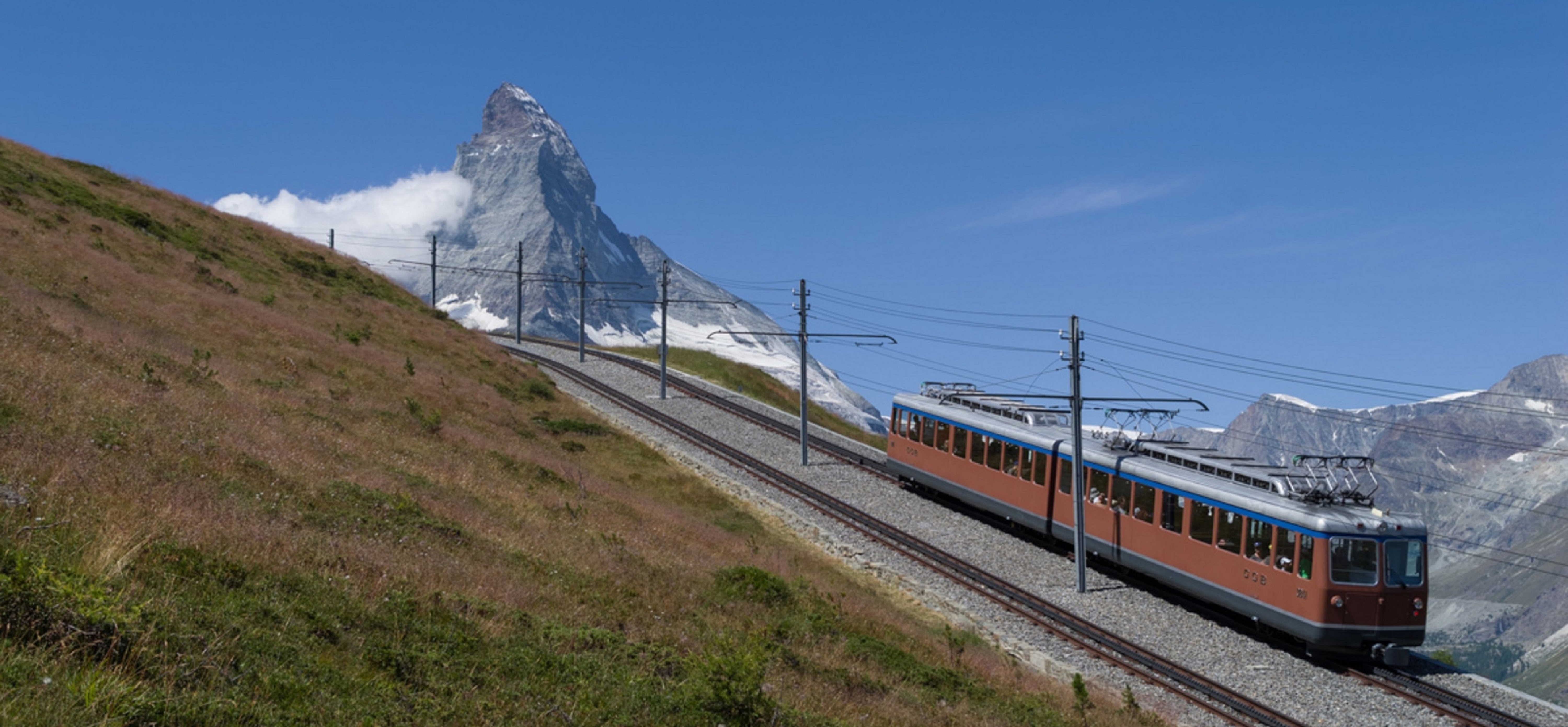 Doppeltriebwagen der Gornergrat Bahn