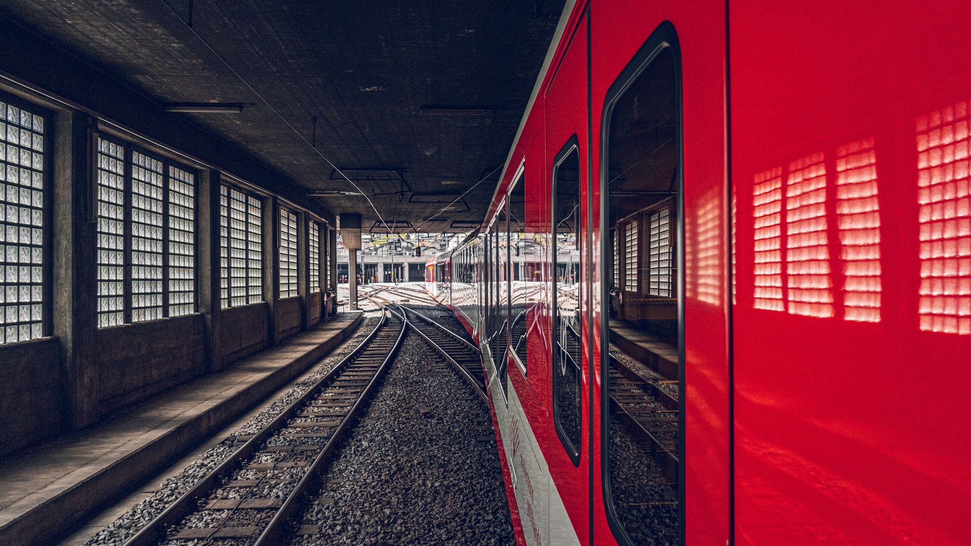 Matterhorn Gotthard Bahn in der Galerie in Zermatt