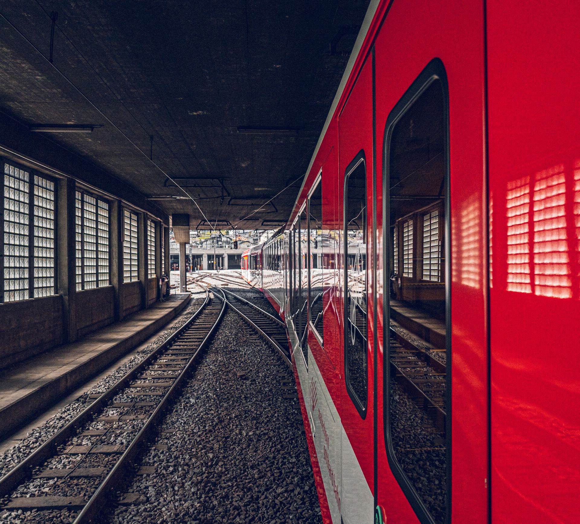 Matterhorn Gotthard Bahn in der Galerie in Zermatt