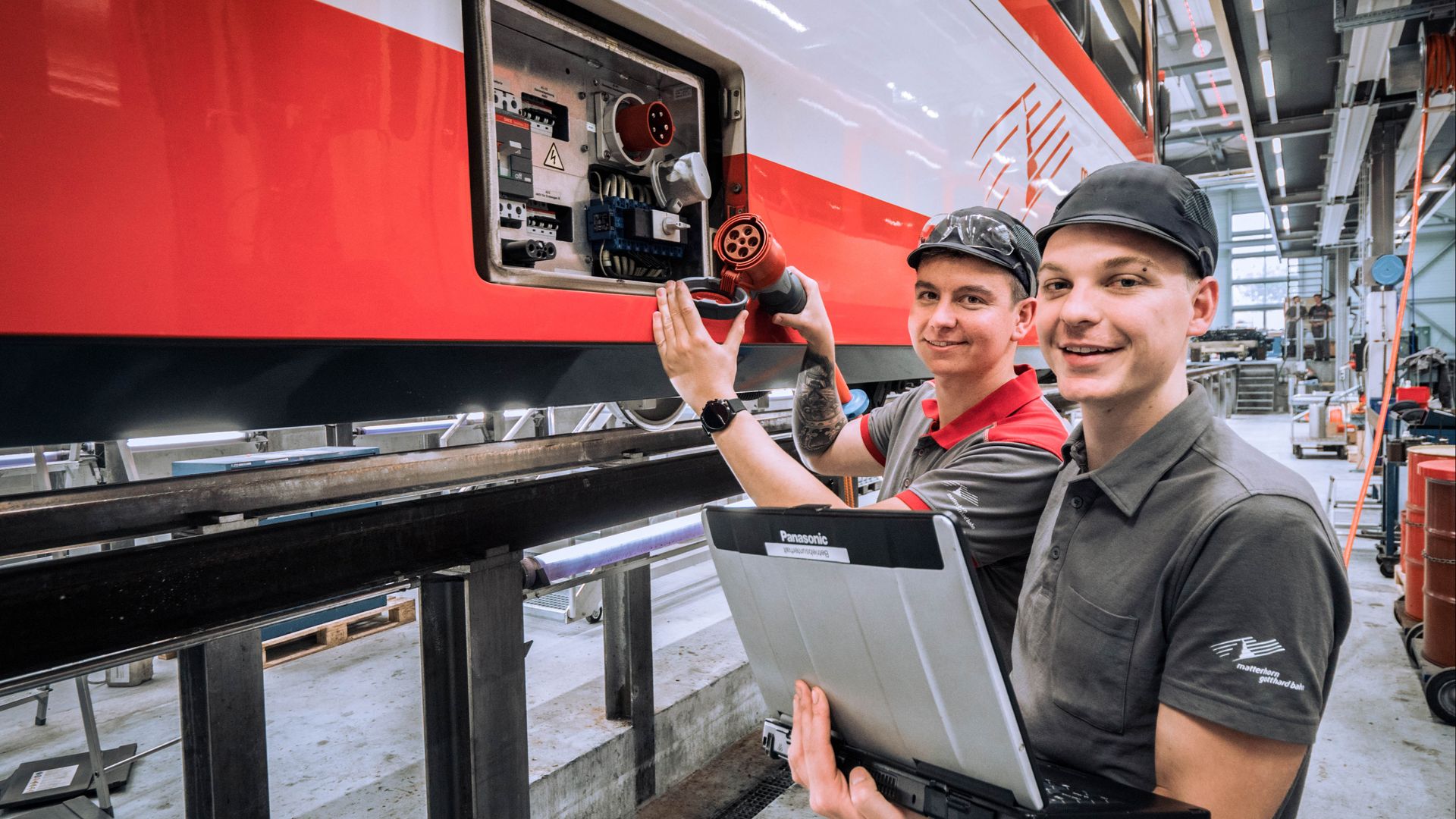 Collaborateur dans les ateliers du MGBahn