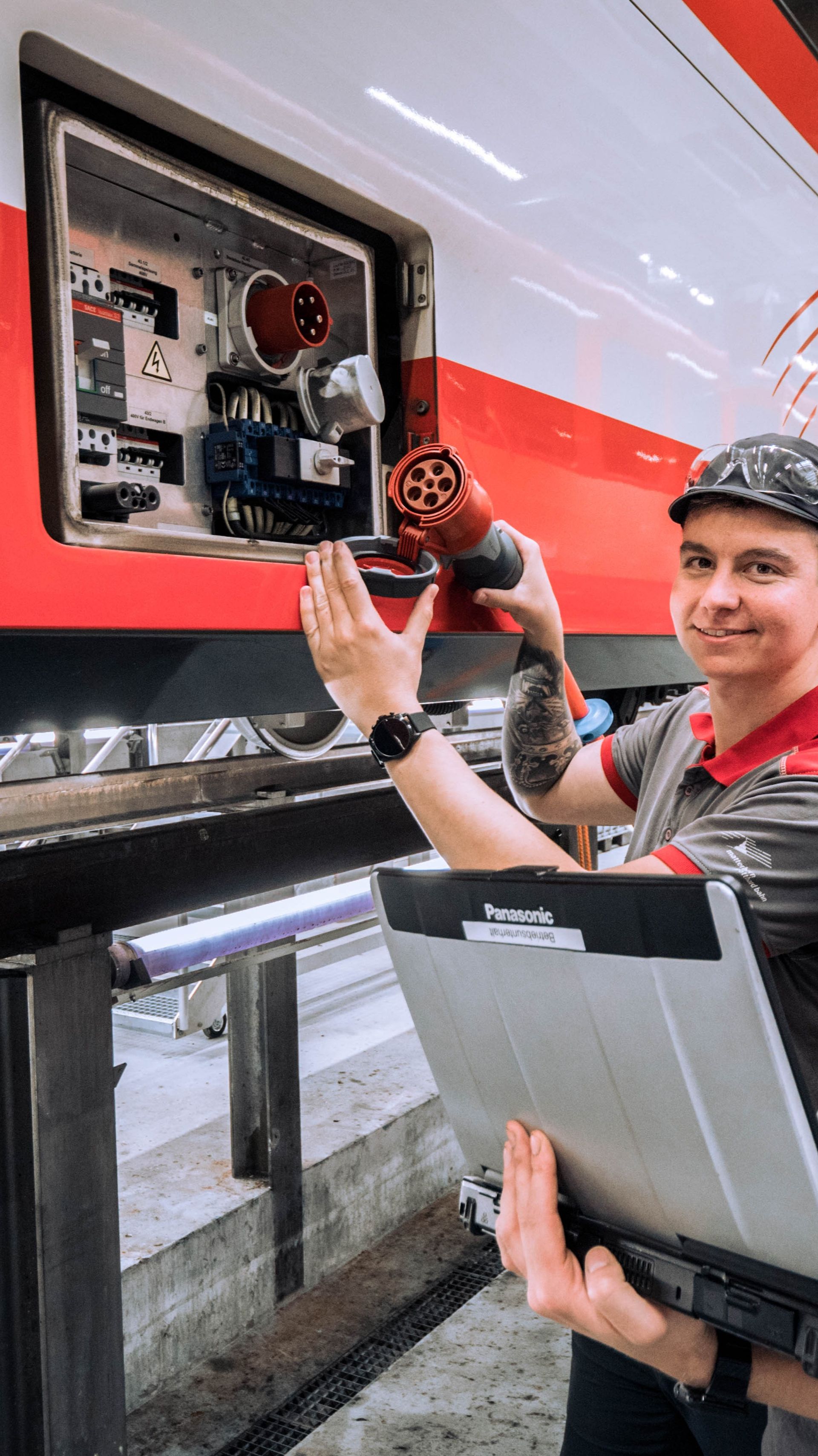 Collaborateur dans les ateliers du MGBahn