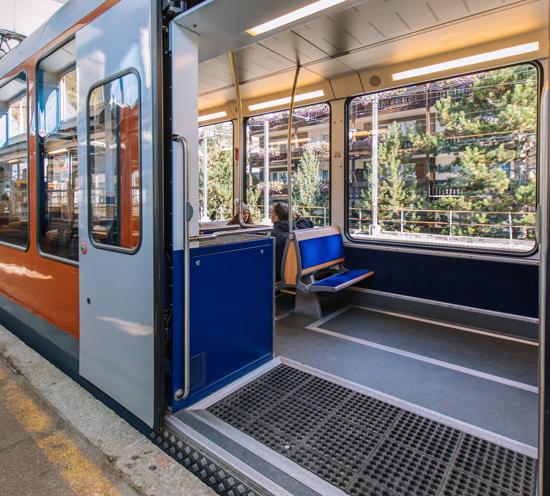 Interior of the Gornergrat Bahn