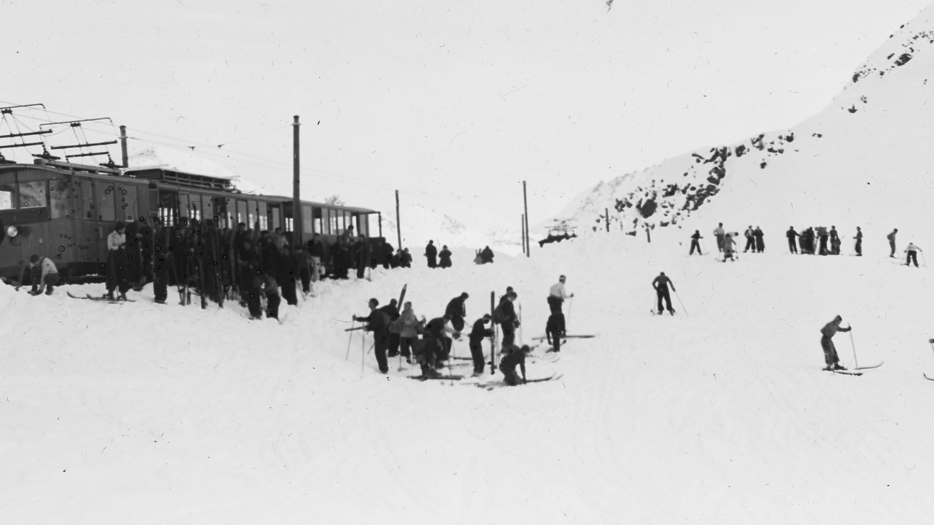 Wintersport nostalgisch Riffelboden