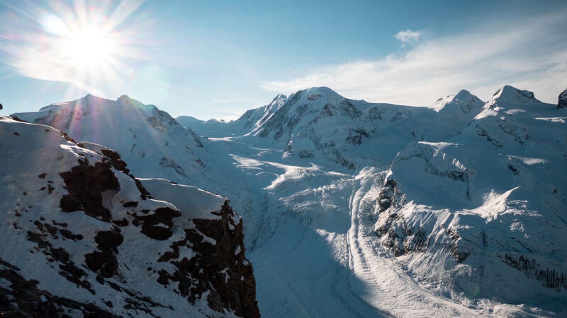 The third largest glacier in the Alps.