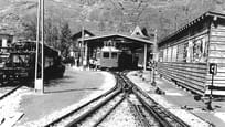 Zermatt station of the Gornergrat Bahn 1900