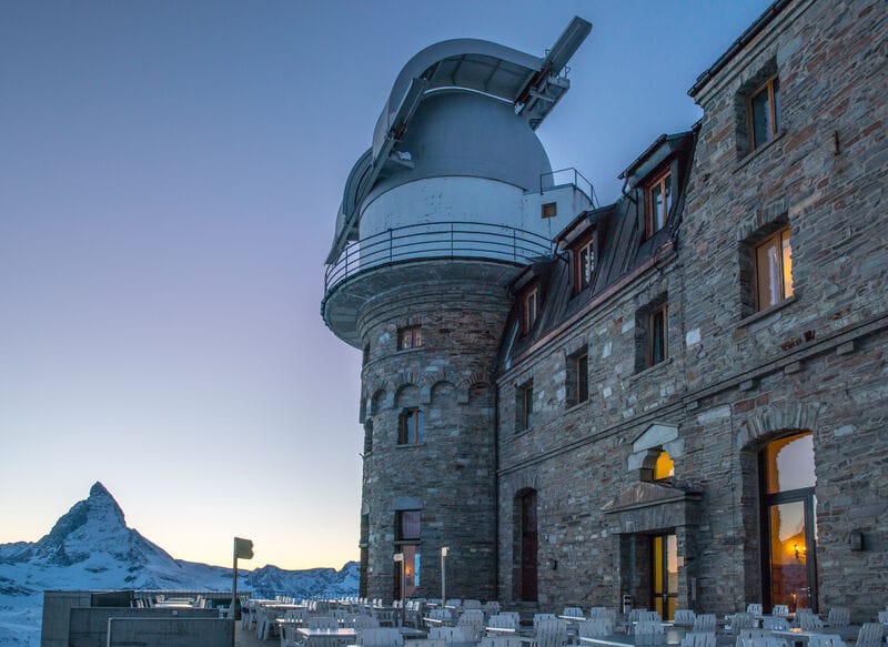 Evening atmosphere, Kulmhotel, Gornergrat, Matterhorn