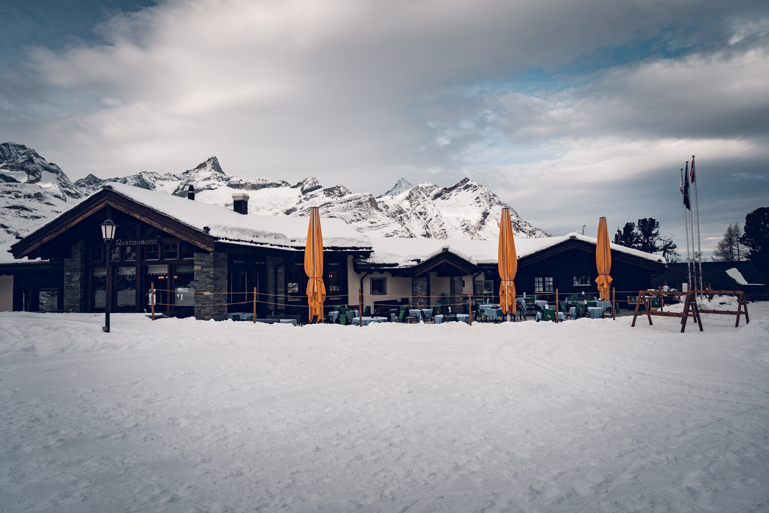 Restaurant Al Bosco Riffelalp Resort im Winter
