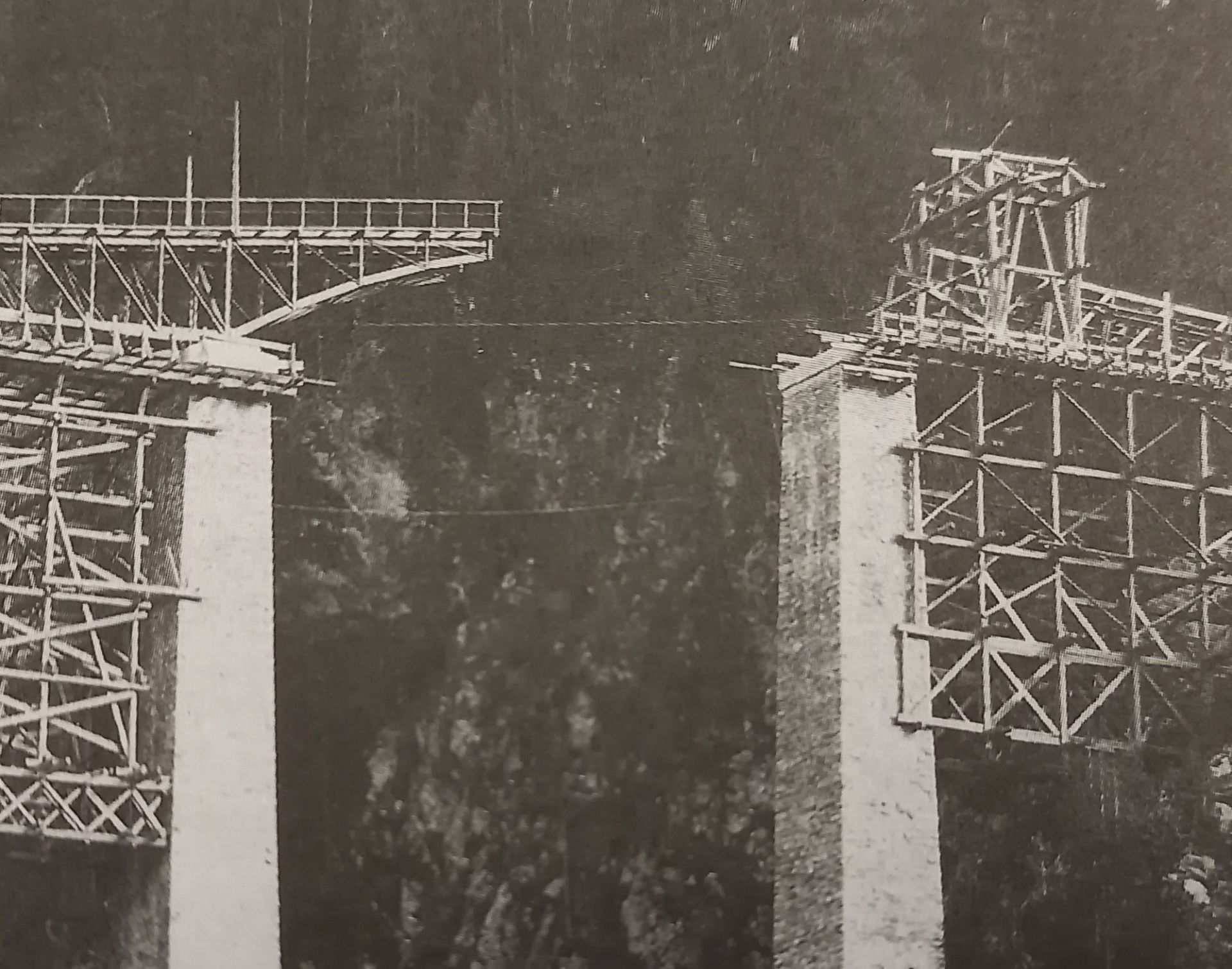 Pont de Findelbach en construction