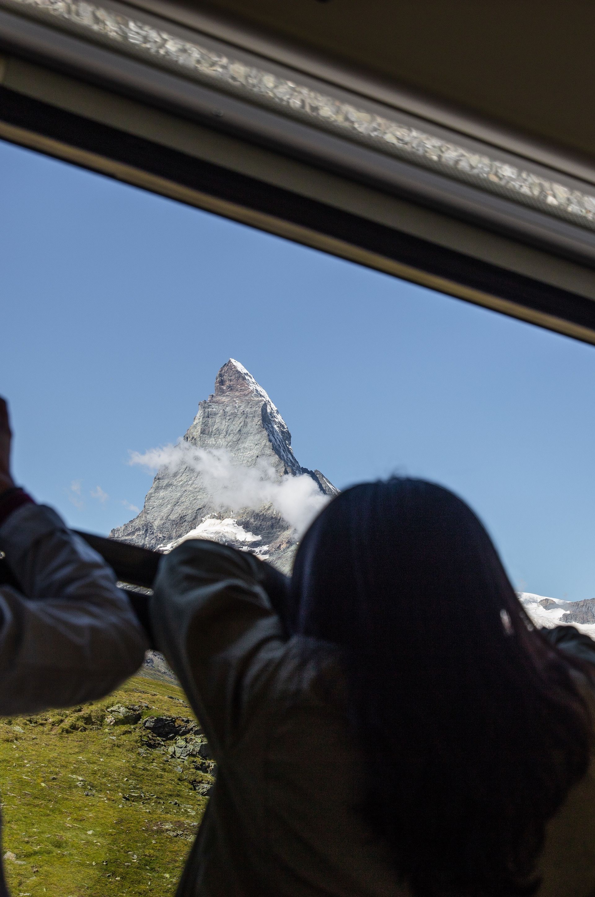 Aussicht aus Zug Gornergrat Bahn