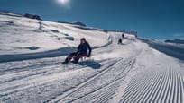 Sledding on the Gornergrat - the highest sled run in the Alps