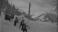 Schneeräumung am Gornergrat 1900 Jahrhundert