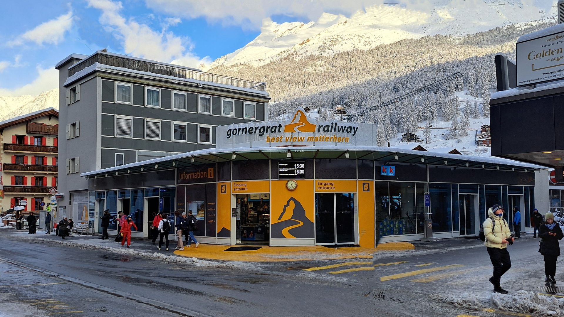 Talstation Gornergrat Bahn Zermatt