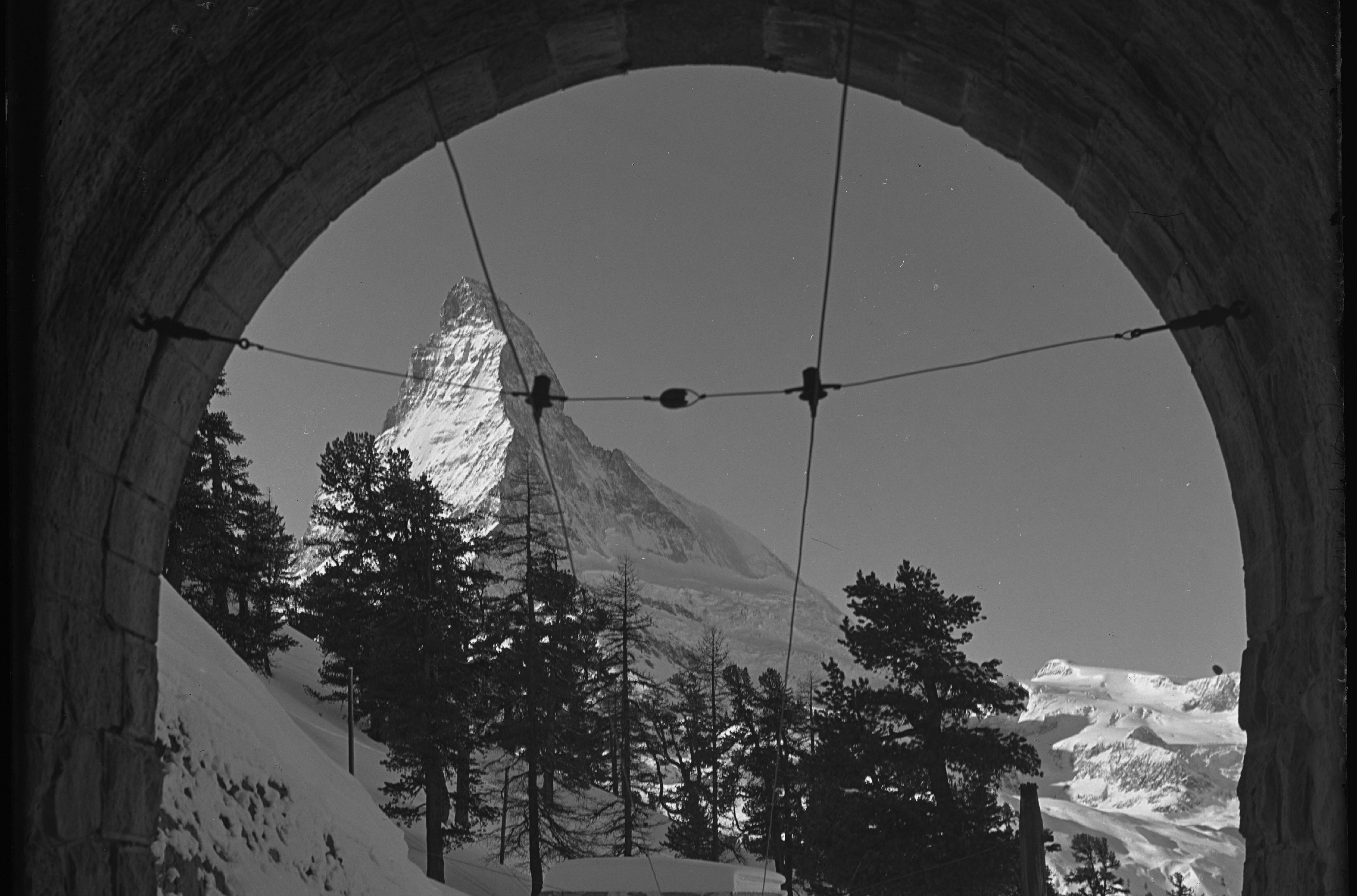 Signaltunnel Gornergrat Bahn um 1900