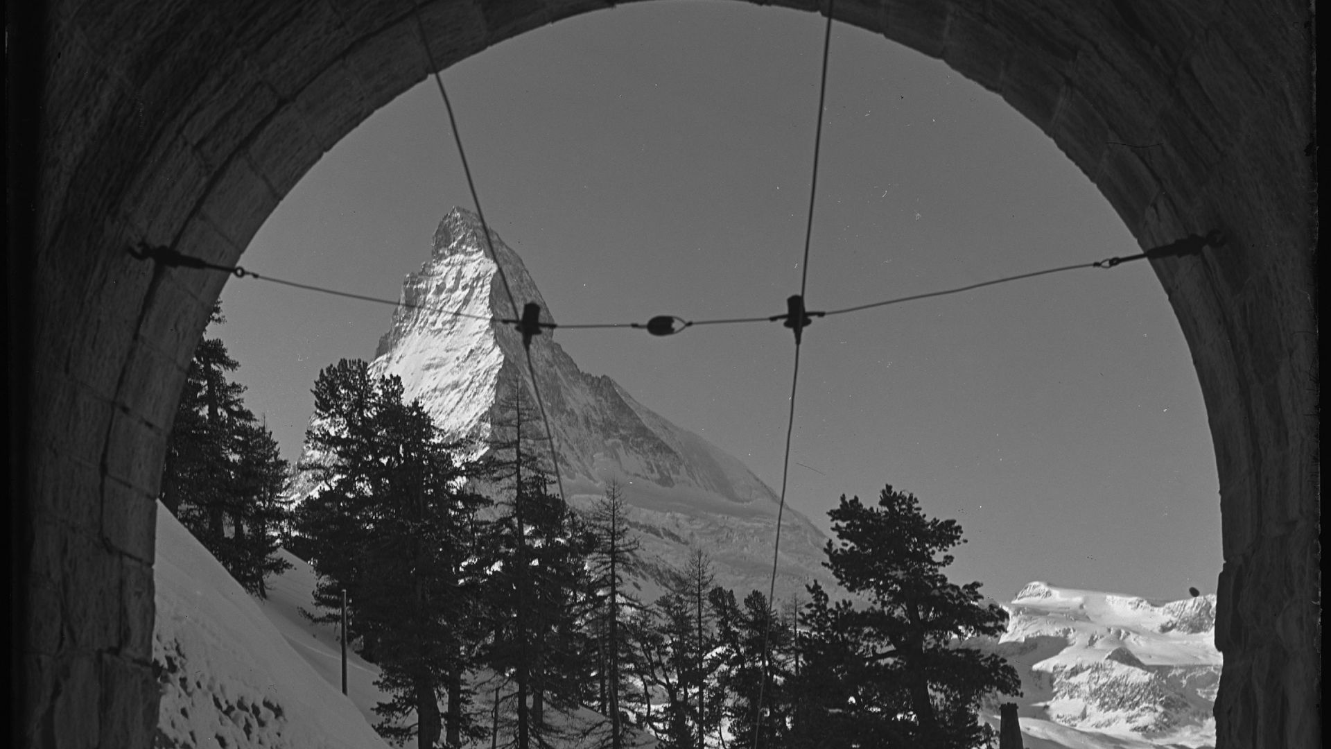 Signaltunnel Gornergrat Bahn um 1900