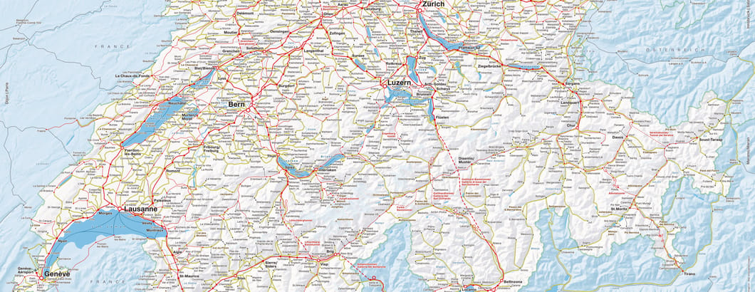 Streckennetz Schweiz