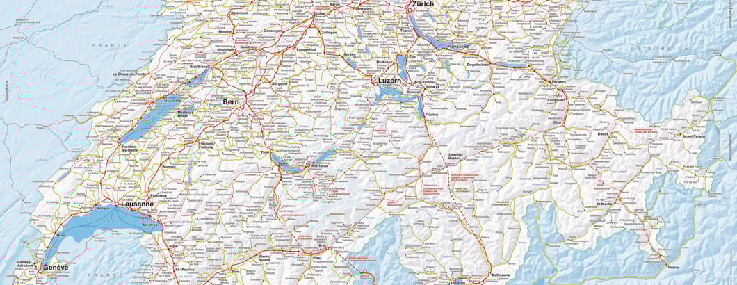 Streckennetz Schweiz Streckennetz Schweiz