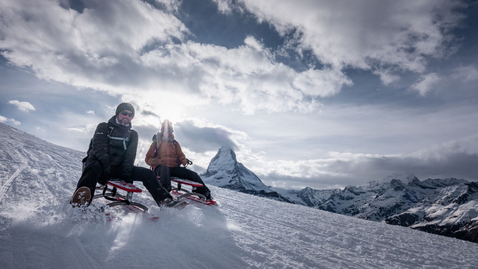 La luge en couple sur le Gornergrat
