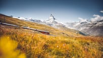 Gornergrat Bahn mit Blick aufs Matterhorn, Sommer