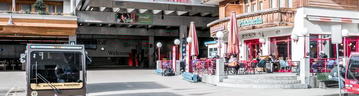 Zermatt train station Matterhorn Gotthard Bahn Zermatt train station Matterhorn Gotthard Bahn