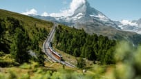 Gornergrat Bahn auf der Riffelalp oberhalb Zermatt im Sommer 