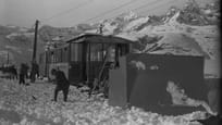 Schneeräumung am Gornergrat 1900 Jahrhundert
