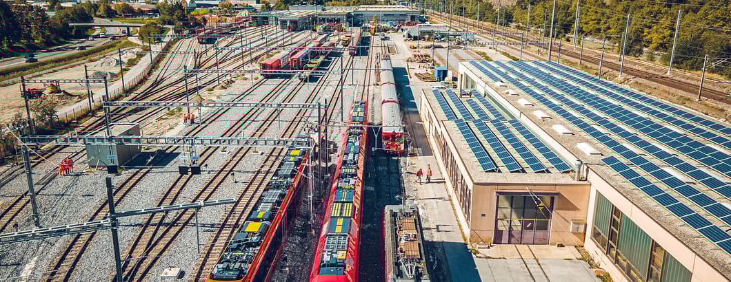 Drone image of the Glisergrund depot Drone image of the Glisergrund depot