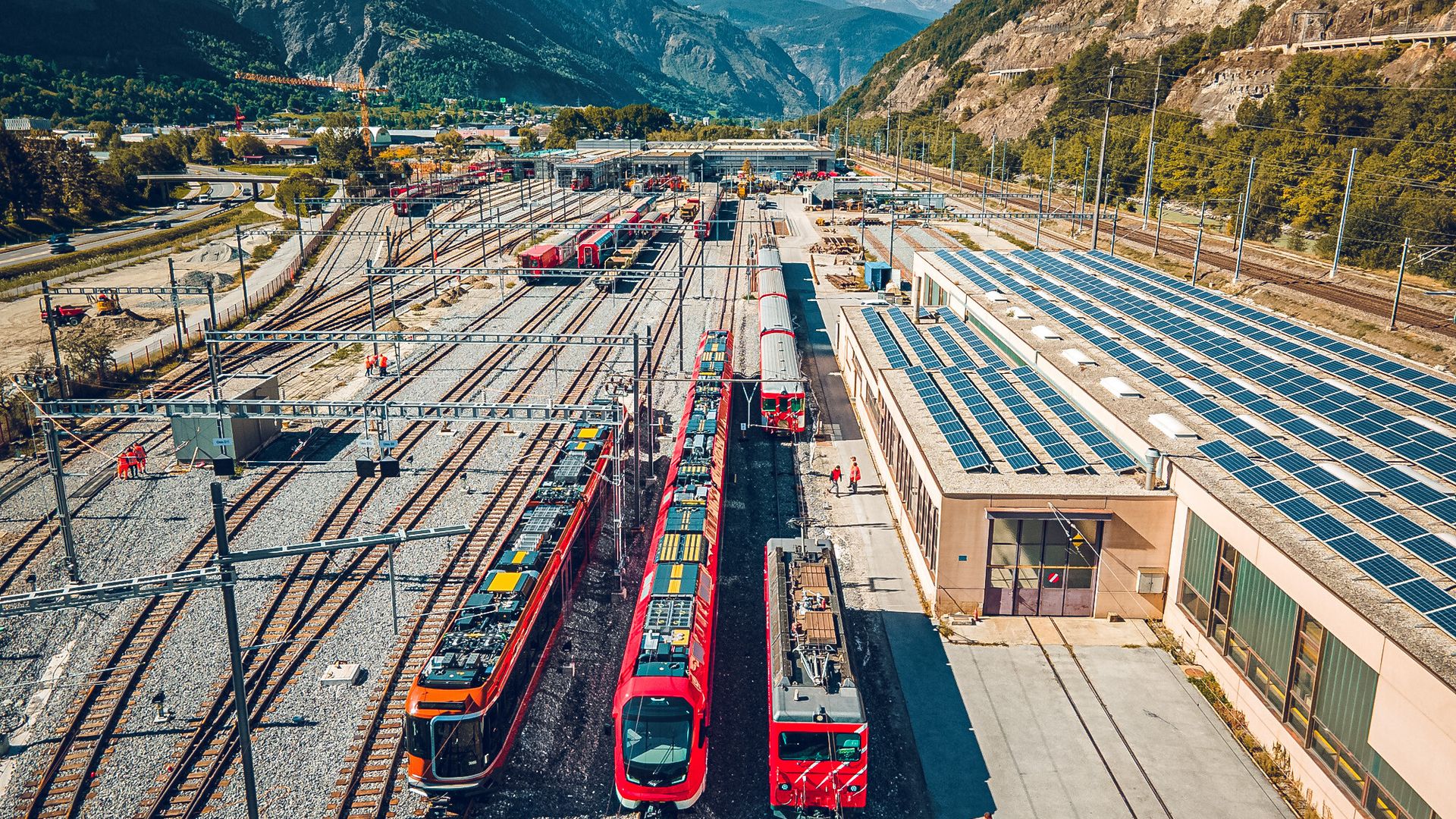 Vue par drone du dépôt de Glisergrund