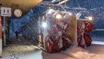 Schneeschläuder Station Riffelalp -GGB im Winter