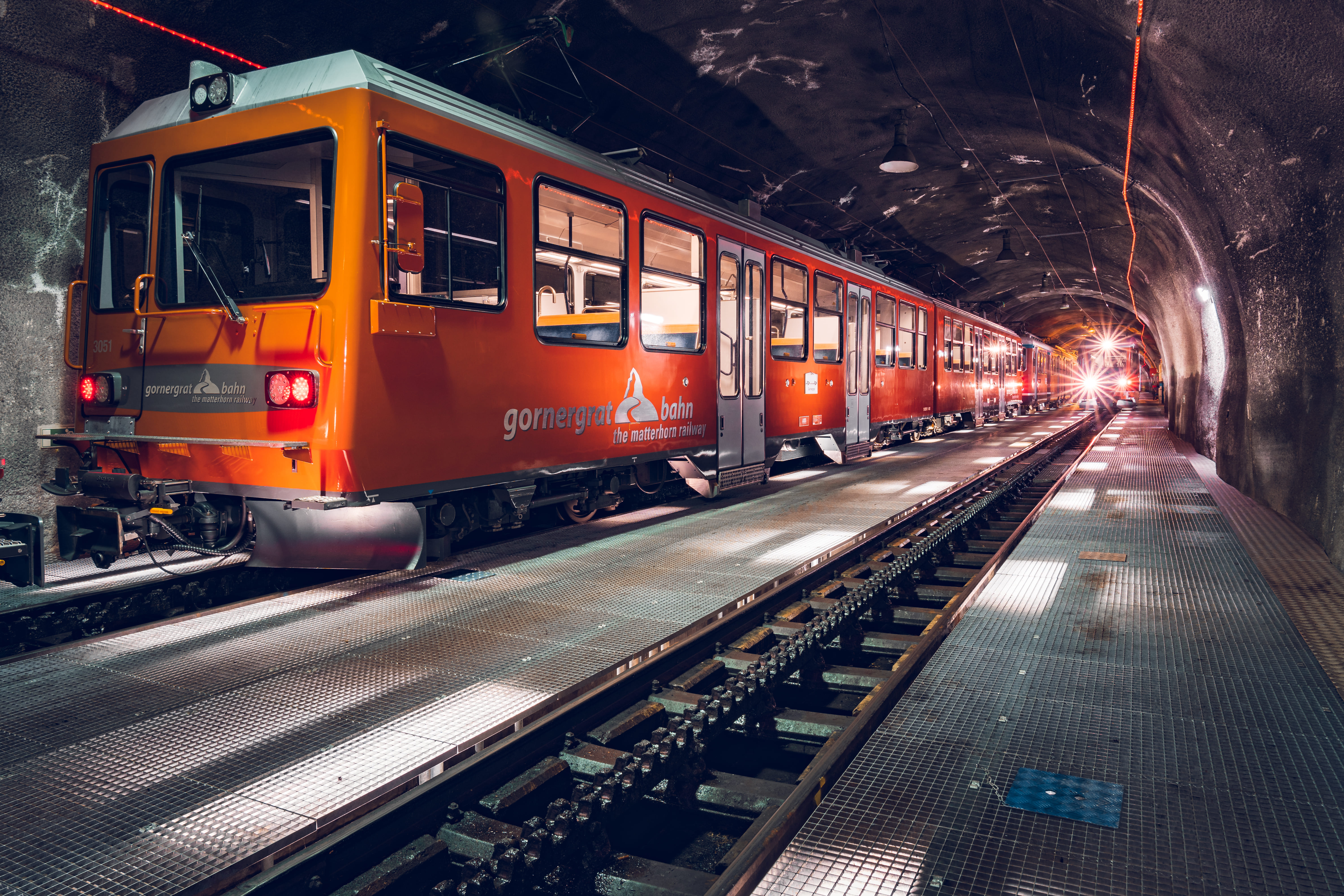 Tunnel du Gornergrat Bahn à Zermatt 