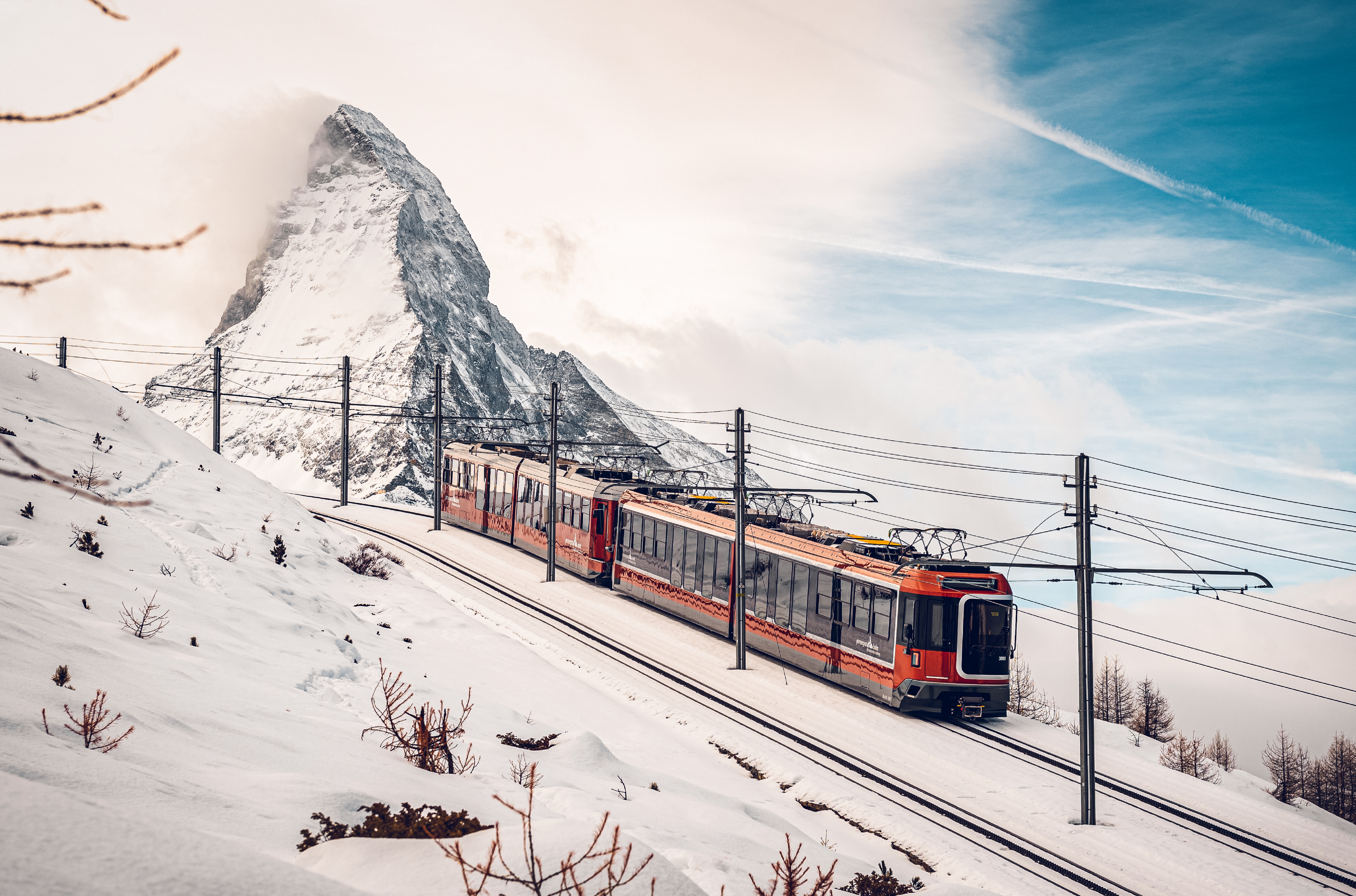 Polaris Gornergrat Bahn Winter Polaris auf dem Weg vom Gornergrat nach Zermatt im Winter
