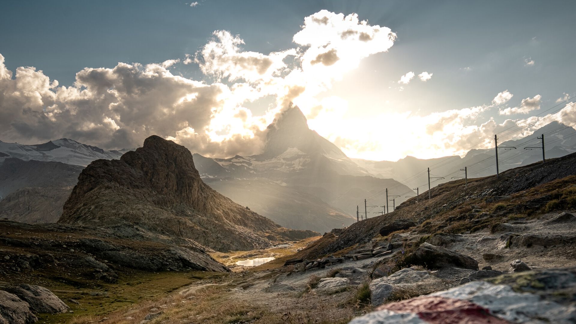 Randonnée au Cervin devant le Riffelsee