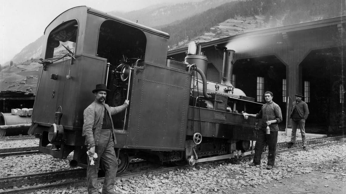 Lok 8 Gornergrat Bahn Bahnhof Zermatt