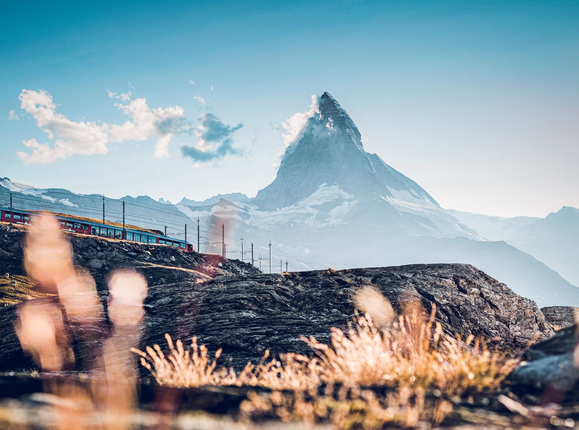 View of the Matterhorn from Rotenboden in autumn
