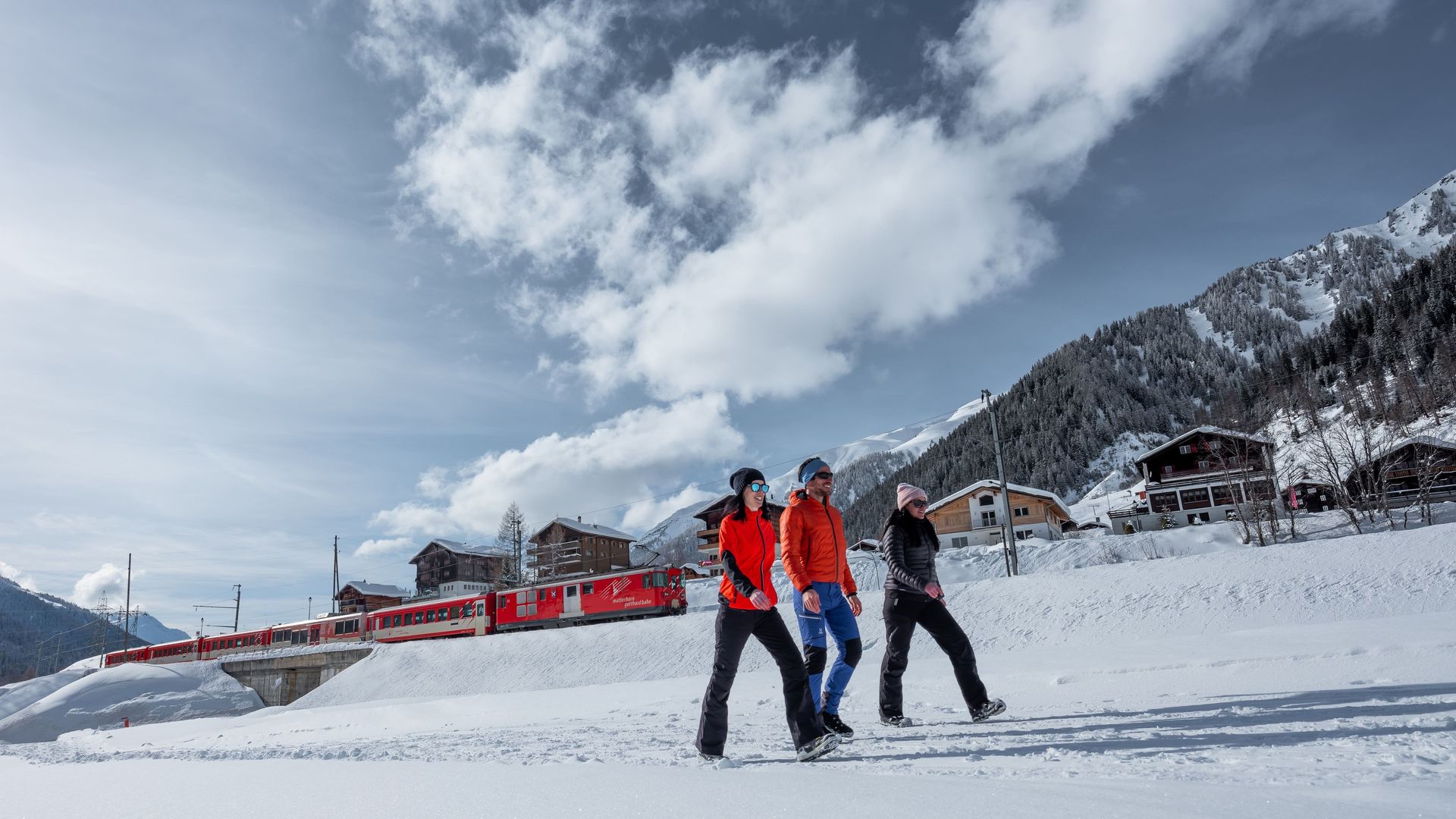 Winterwandern Goms, Matterhorn Gotthardbahn