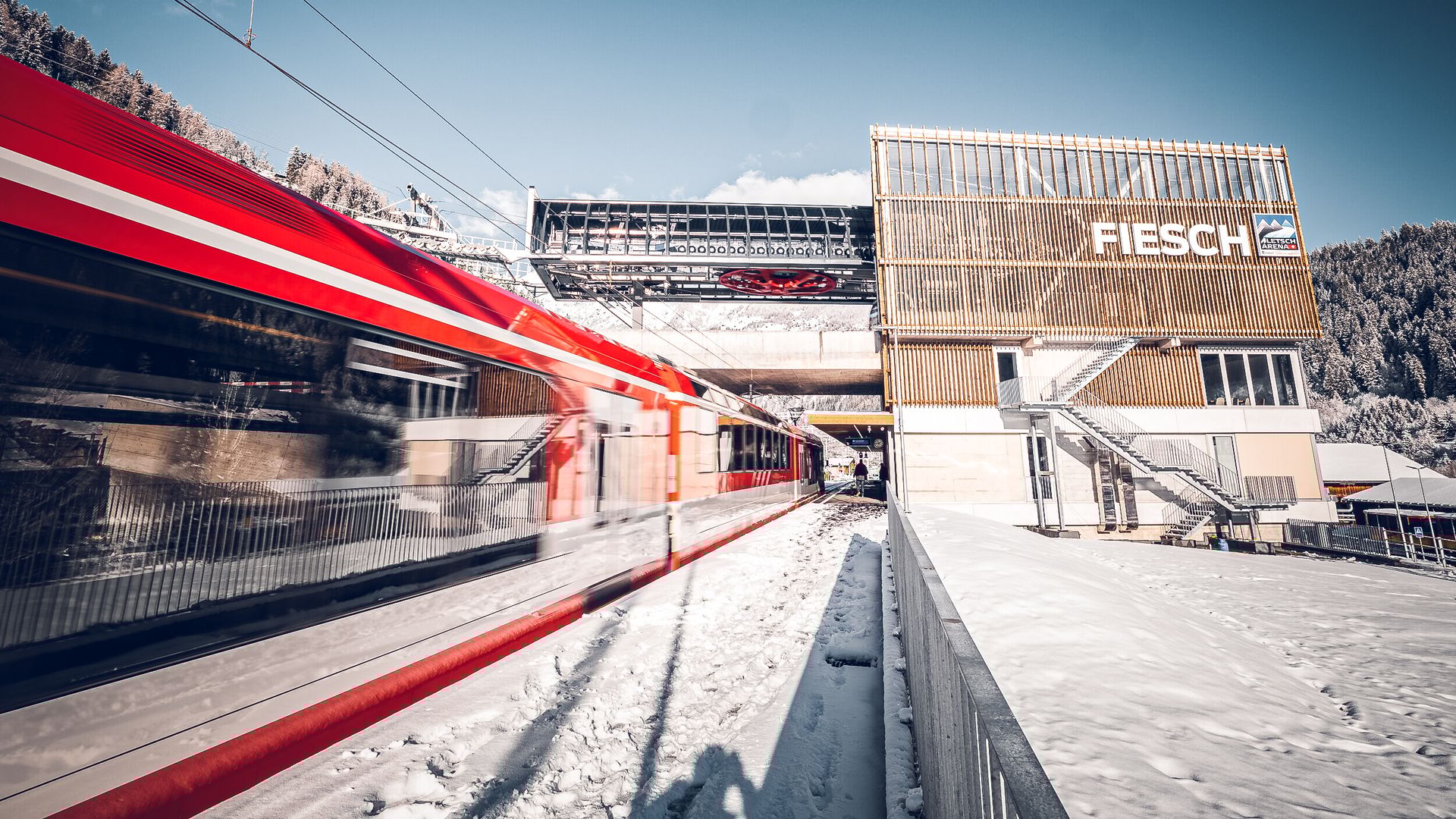 Bahnhof Fiesch Matterhorn Gotthard Bahn