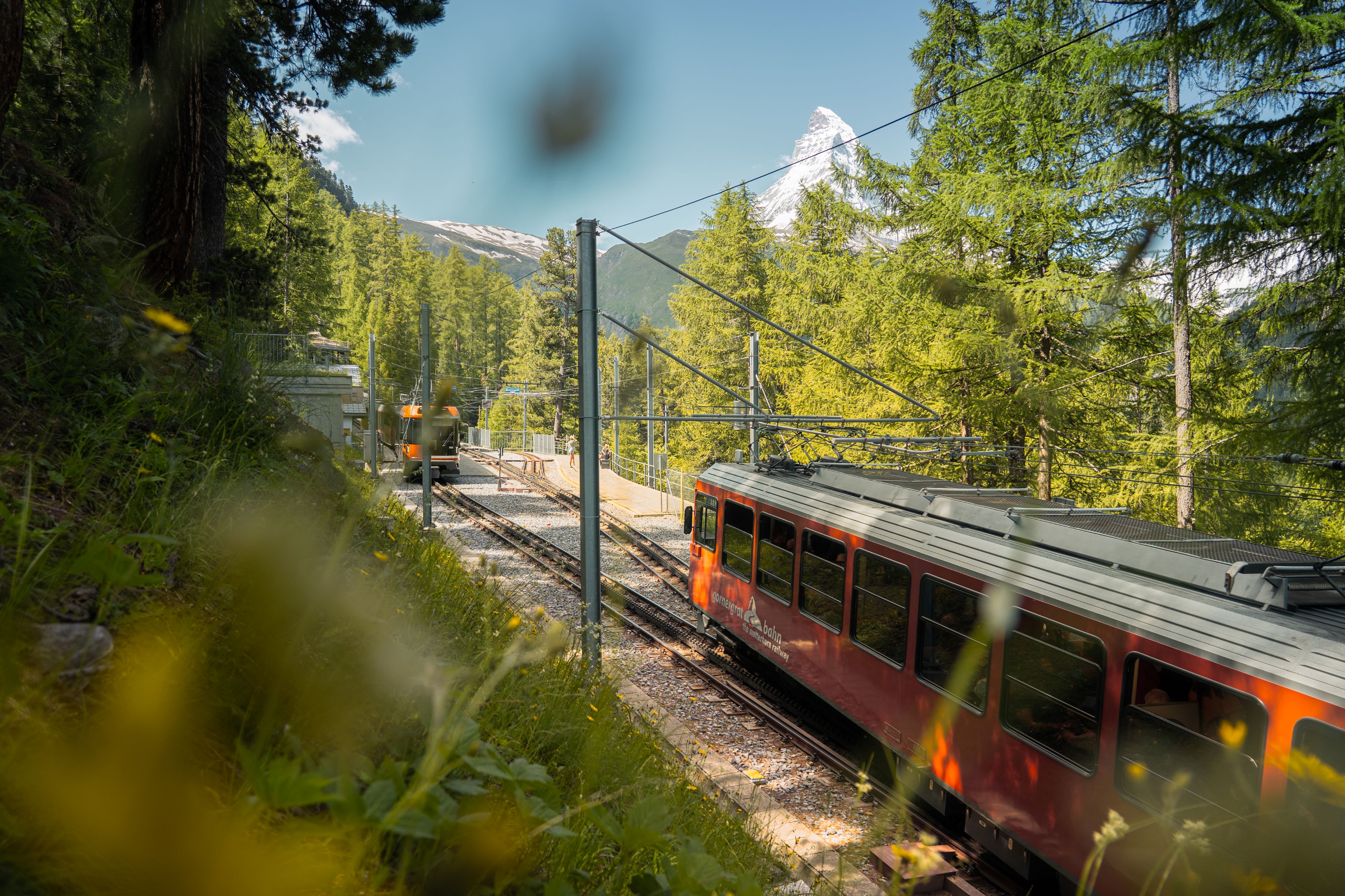 Station Findelbach der Gornergrat Bahn in Zermatt