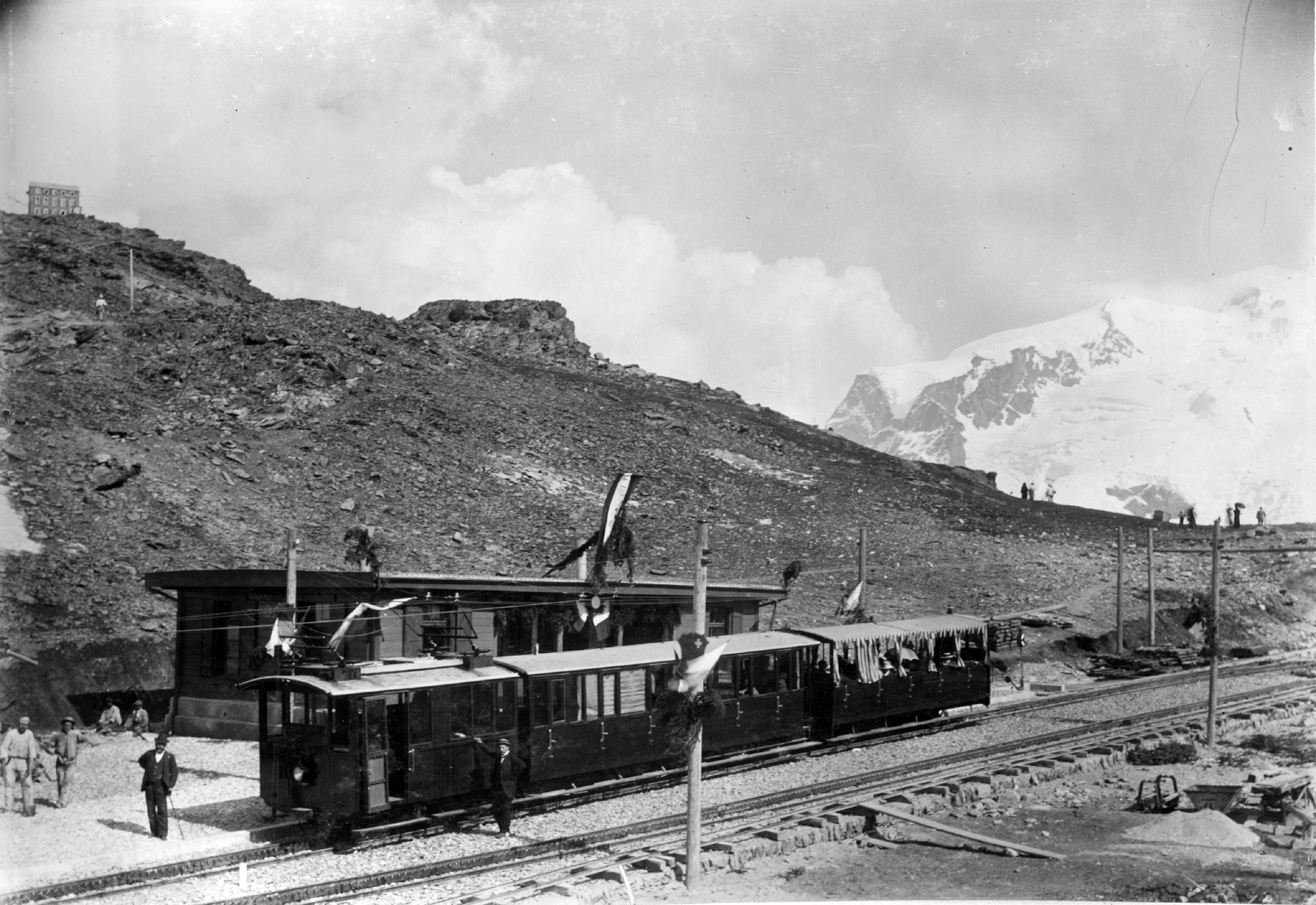 alte Station Gornergrat nostalgisch