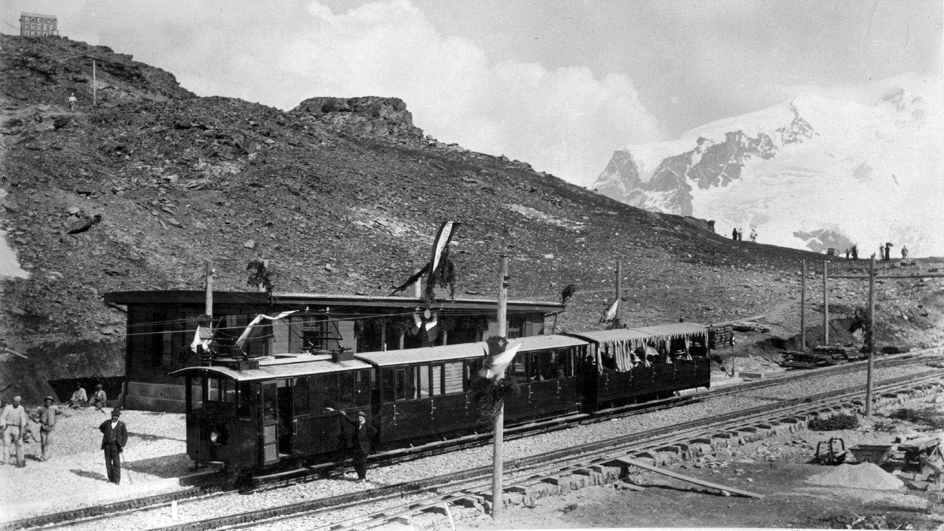 alte Station Gornergrat nostalgisch