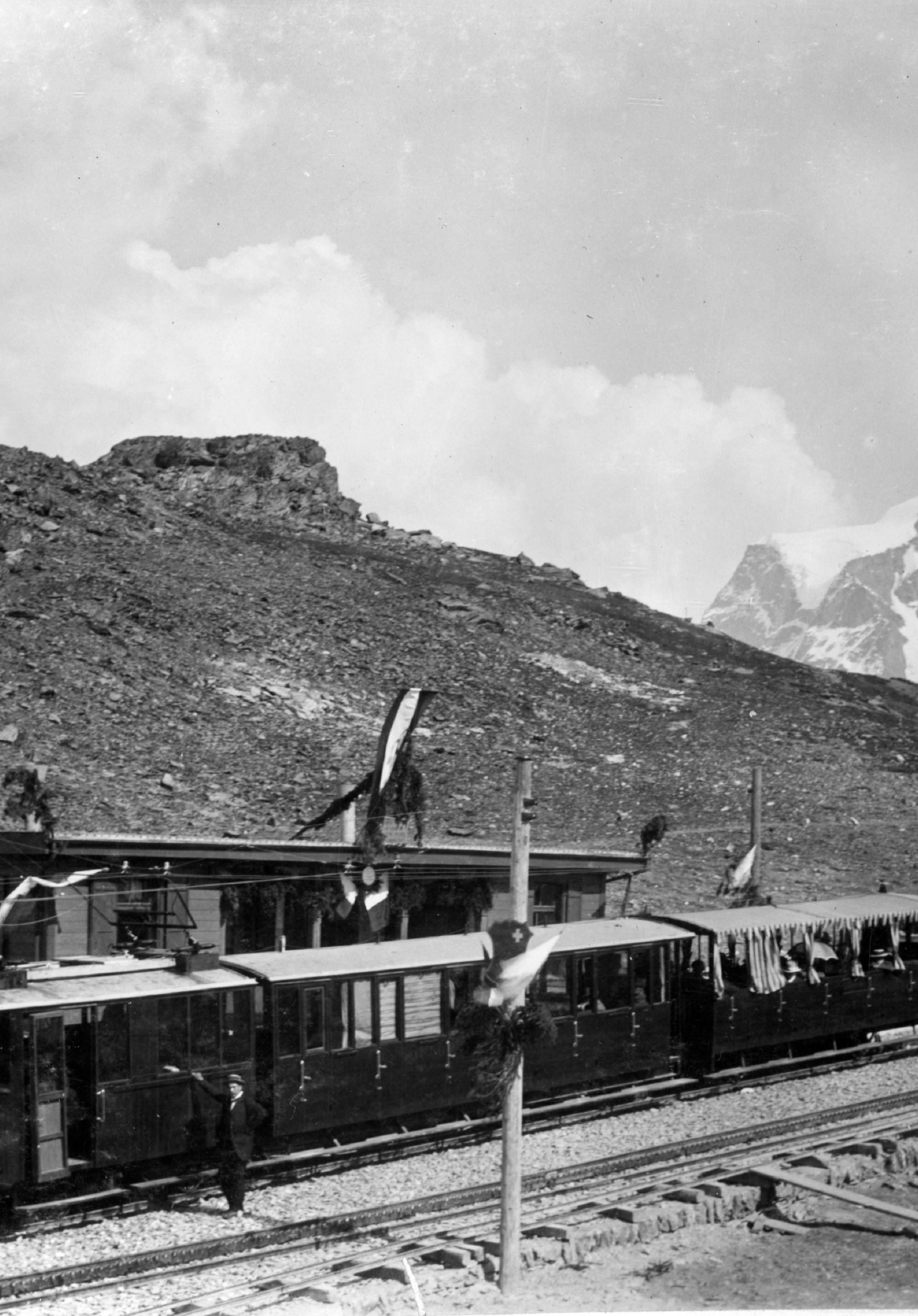 alte Station Gornergrat nostalgisch