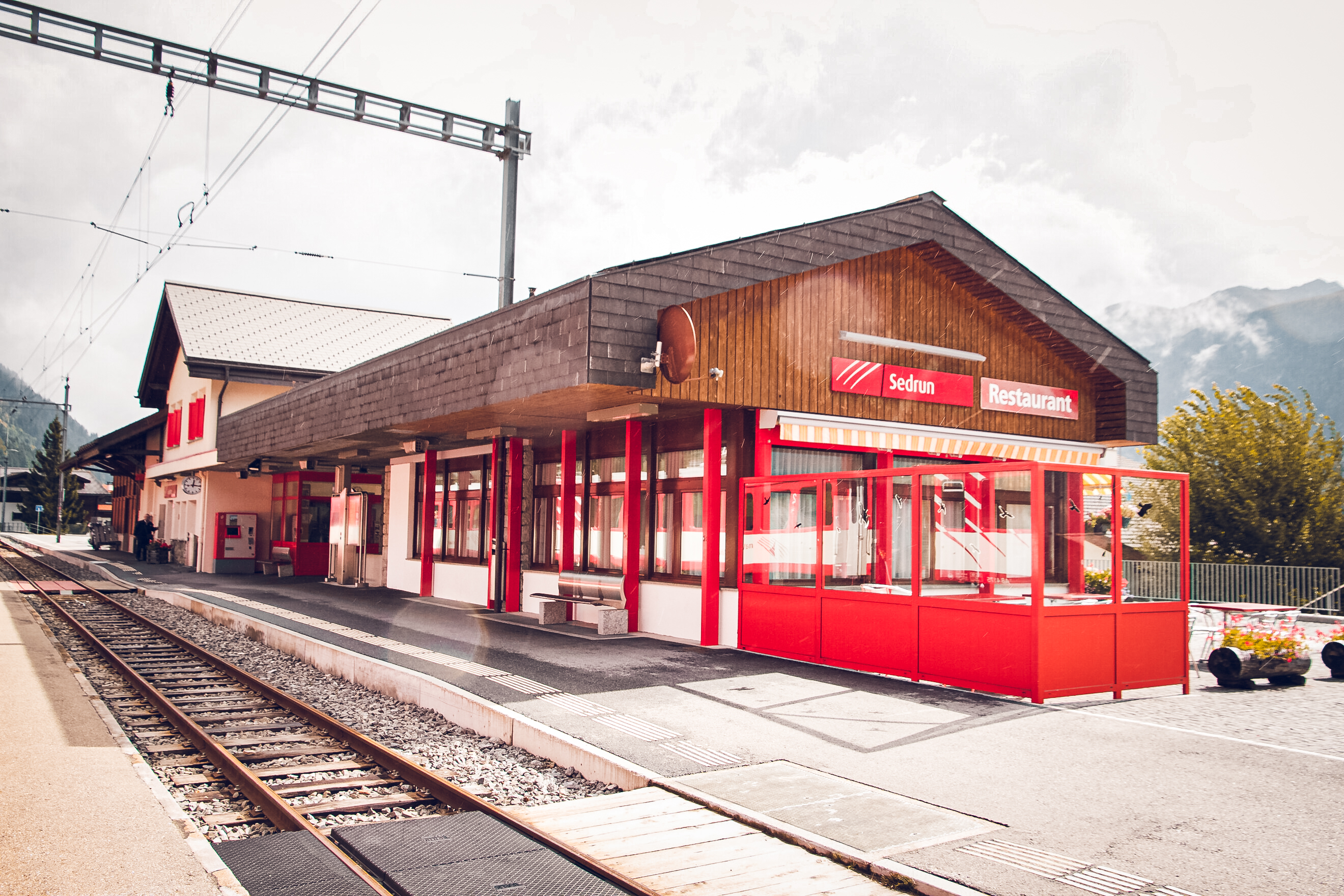Bahnhof Sedrun der Matterhorn Gotthard Bahn
