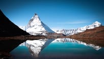 Riffelsee mit Matterhorn und Dent Blanche 