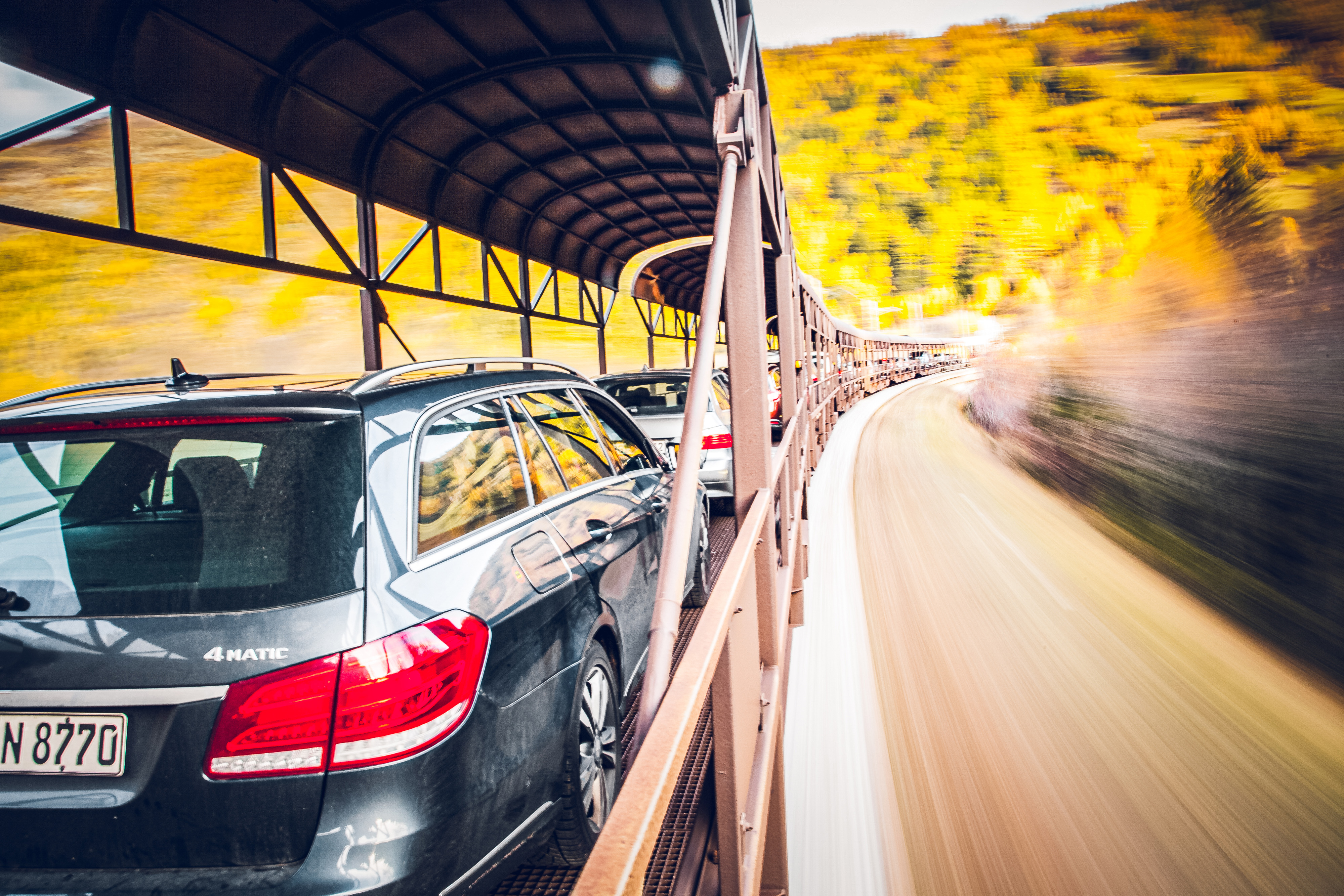 Autoverlad Furka Oberwald Goms, Wallis, Schweiz