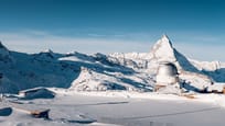 Panoramic view on top of Gornergrat in Winter