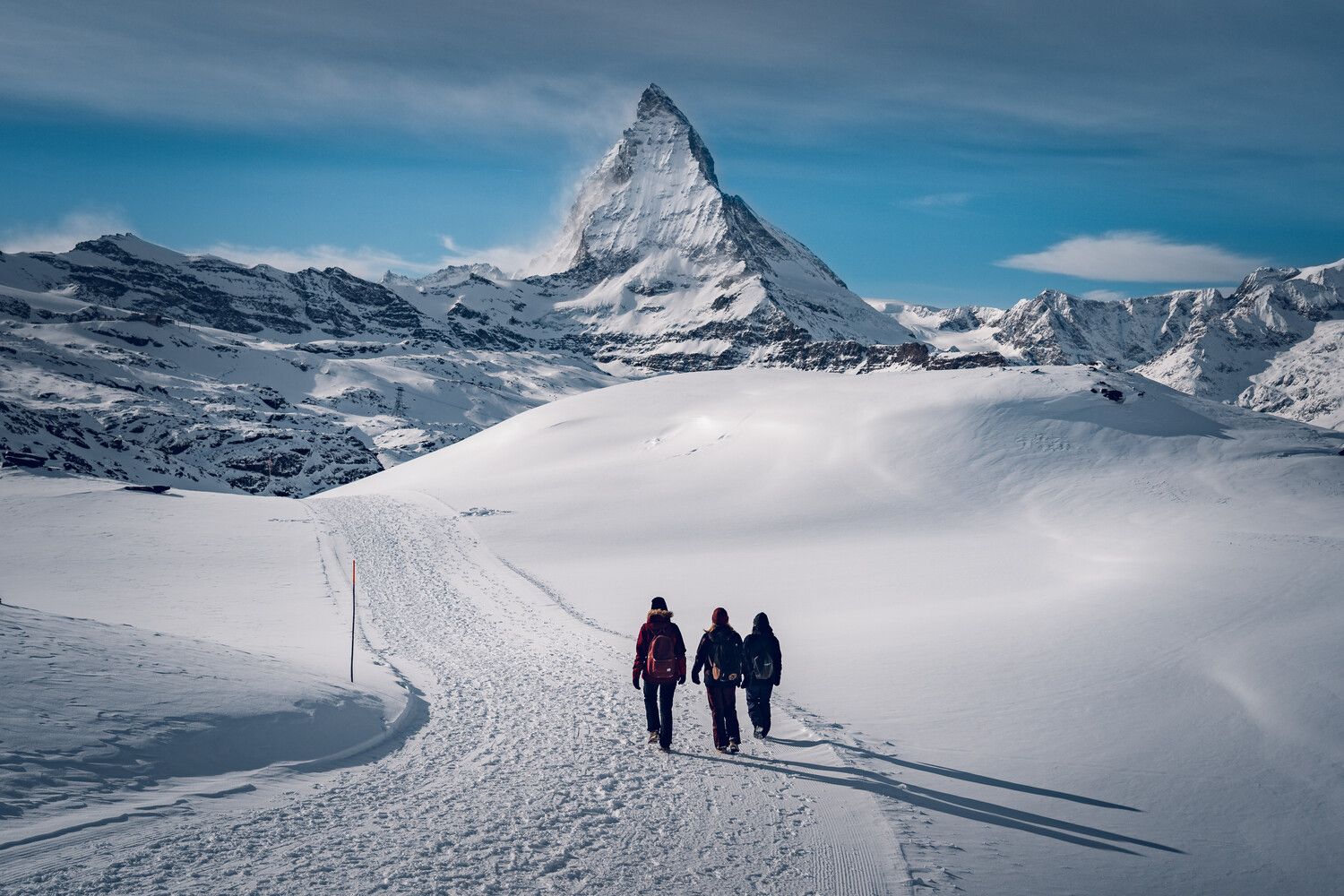 Winterwandern mit bestem Blick aufs Matterhorn am Gornergrat